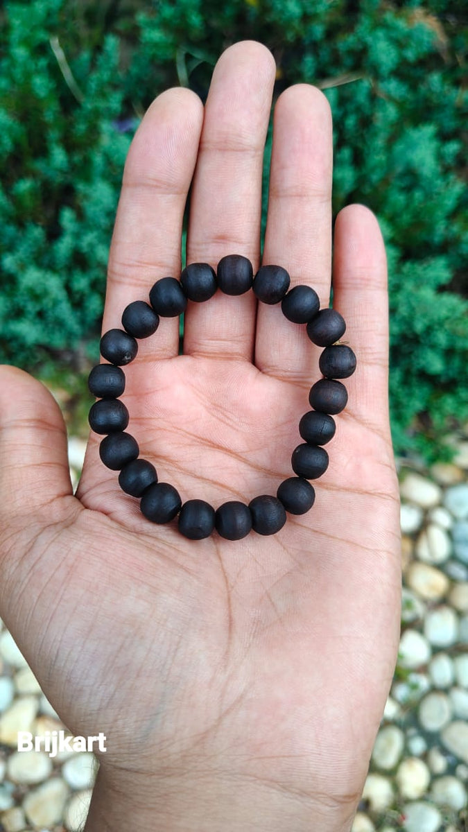 Ghee-Baked Black Tulsi Beads Bracelet
