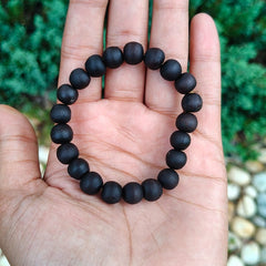 Ghee-Baked Black Tulsi Beads Bracelet