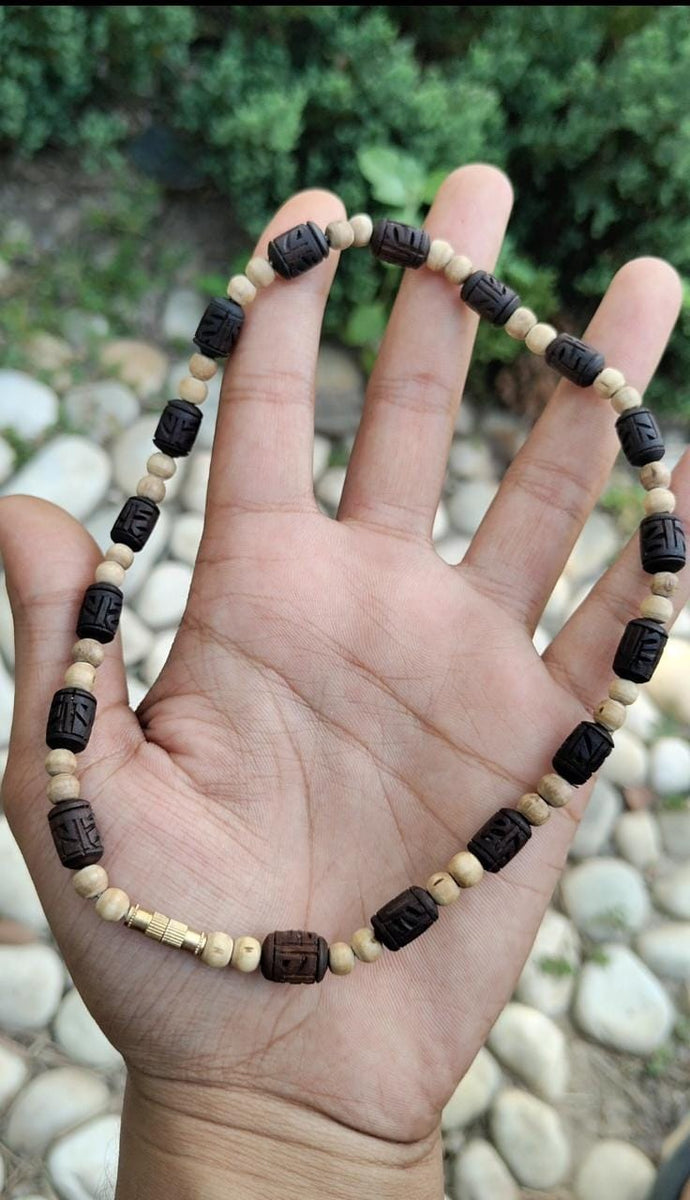 Black & Natural Radha Naam Pure Tulsi Kanthi Mala
