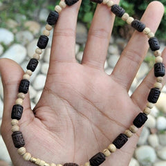 Black & Natural Radha Naam Pure Tulsi Kanthi Mala