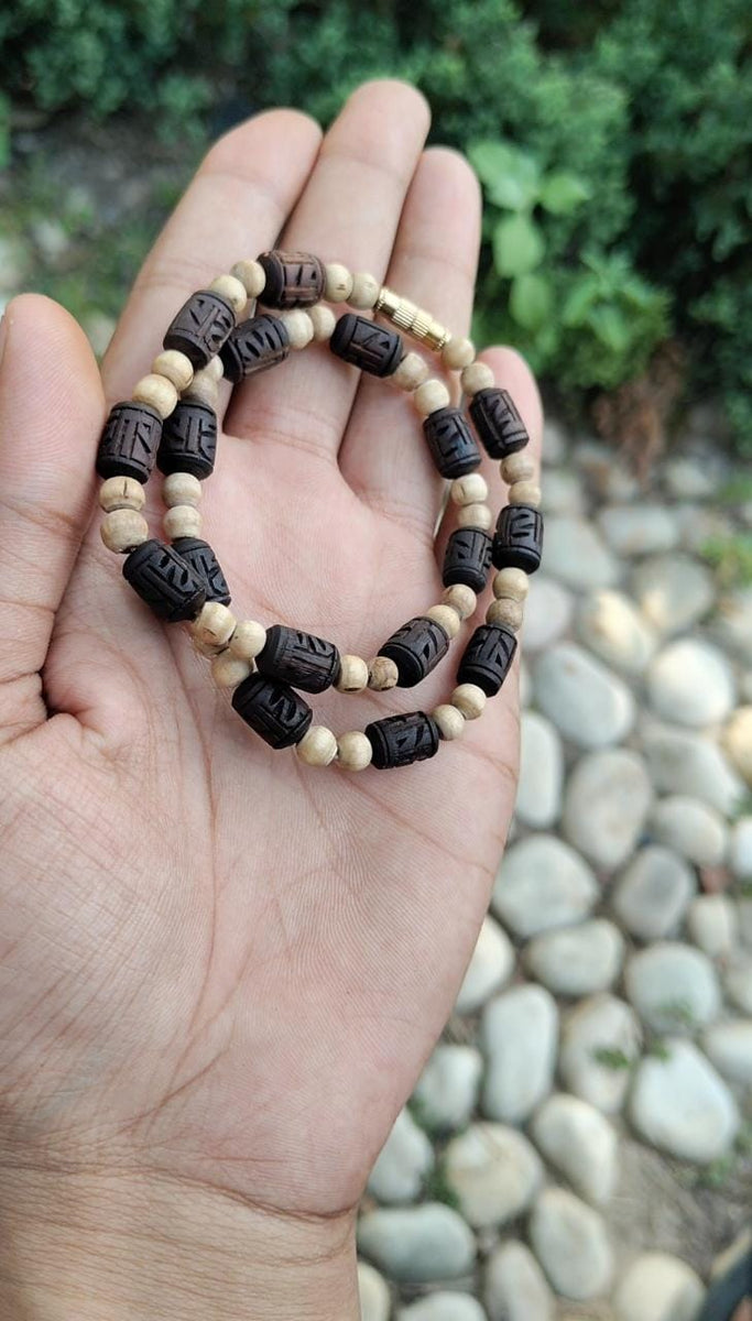 Black & Natural Radha Naam Pure Tulsi Kanthi Mala