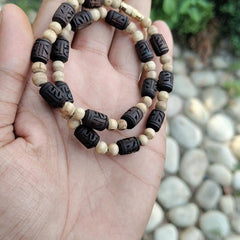 Black & Natural Radha Naam Pure Tulsi Kanthi Mala
