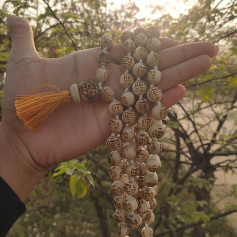 108+1 Beads Radha Naam Pure Tulsi Jaap Mala – 13 mm