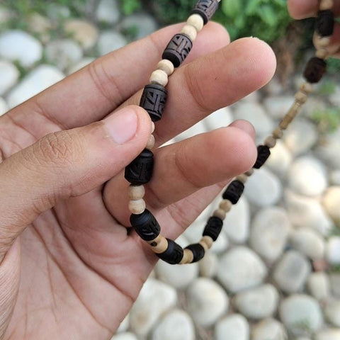 Black & Natural Radha Naam Pure Tulsi Kanthi Mala
