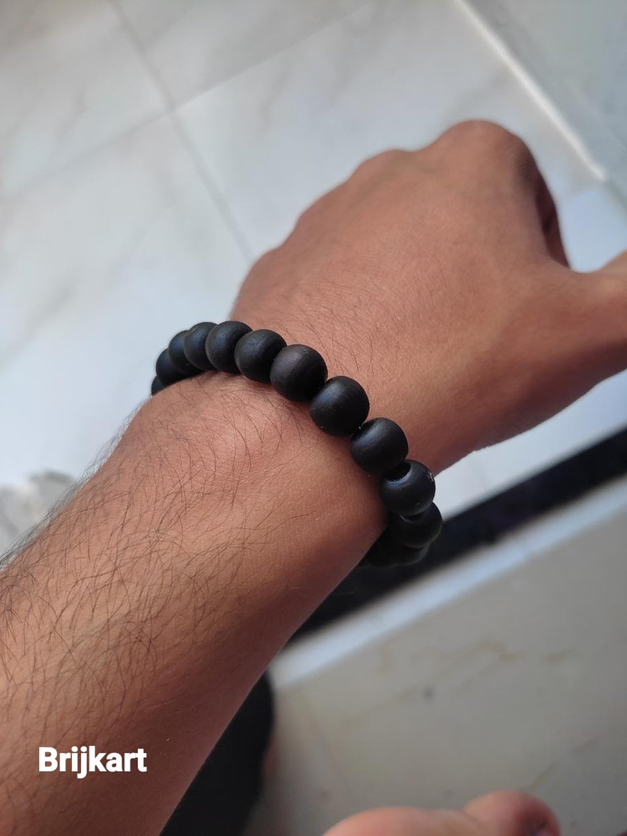 Ghee-Baked Black Tulsi Beads Bracelet