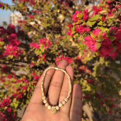 Laddu Gopal Ji Pure Tulsi Mala with Radha Naam Locket