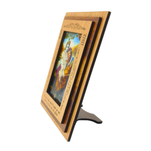 Radha Krishna photo frame, Radha Krishna MDF frame, Radha Krishna wooden frame, spiritual photo frame, 4x6 inch god photo, devotional MDF frame, Radha Krishna wall frame, Krishna Radha photo, bhakti photo frame, god photo for home temple, wooden pooja frame, Radha Krishna décor, Krishna bhakti frame, Krishna MDF wooden frame, Radha Krishna gift item