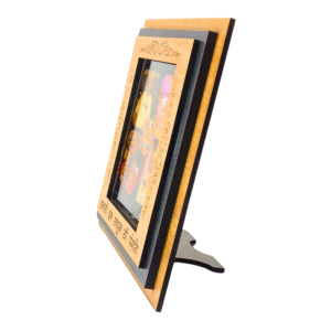 Vrindavan Guru frame, spiritual guru photo, Radha Krishna bhakti guru, Vrindavan saint frame, MDF wooden photo frame, 4x6 inch god frame, devotional guru frame, guru photo for pooja room, Radha bhakti frame, Krishna guru photo, Vrindavan bhajan saint, spiritual gift item, MDF frame for altar, bhakti saint photo, guru photo for desk, wooden god photo frame