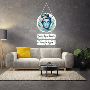 BrijKart, Divine Krishna, Krishna Mantra, MDF Wall Hanging, Radha Krishna Wall Hanging, Spiritual Wall Art, Home Decor, Wall Hangings for Living Room, Bedroom, Kitchen Wall Hangings, Cute Wall Hangings, Wall Hanging Ideas, Wall Hanging Decoration Ideas.